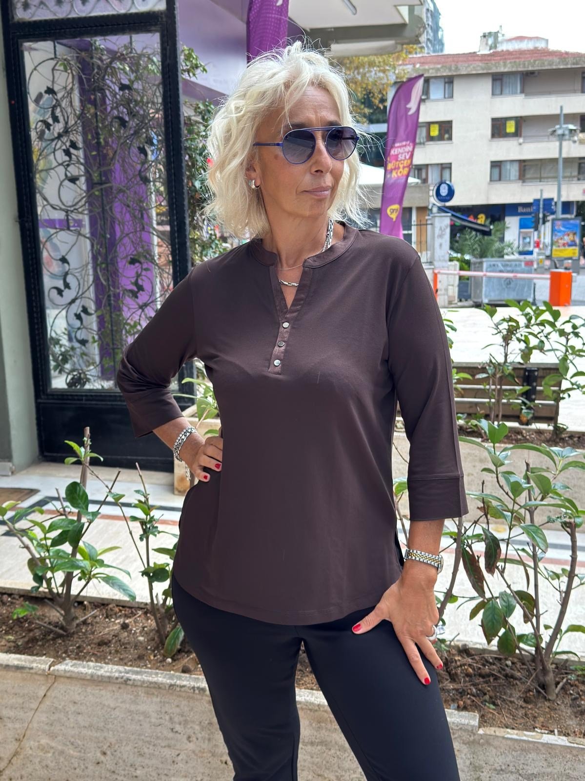 Çıt Çıt Detaylı Basic Tshirt
