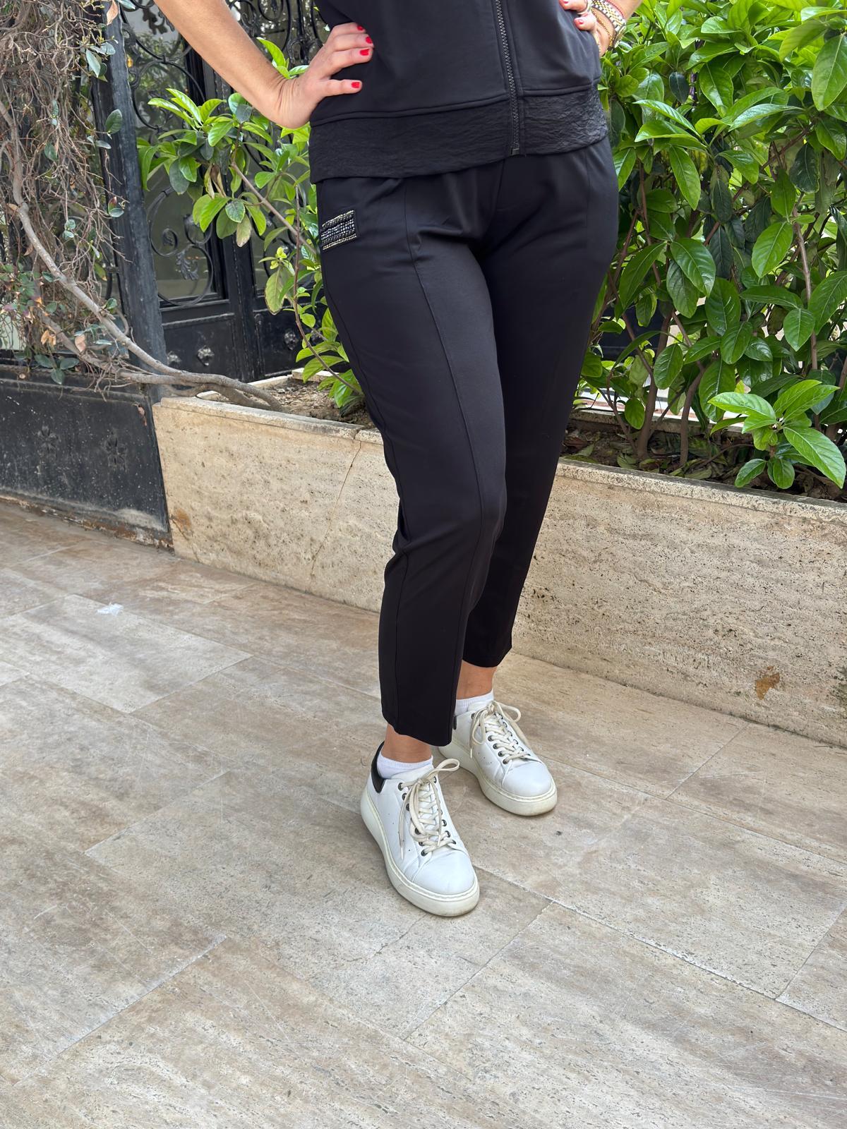 Dikdörtgen Taş Cepli Şalvar Kapri