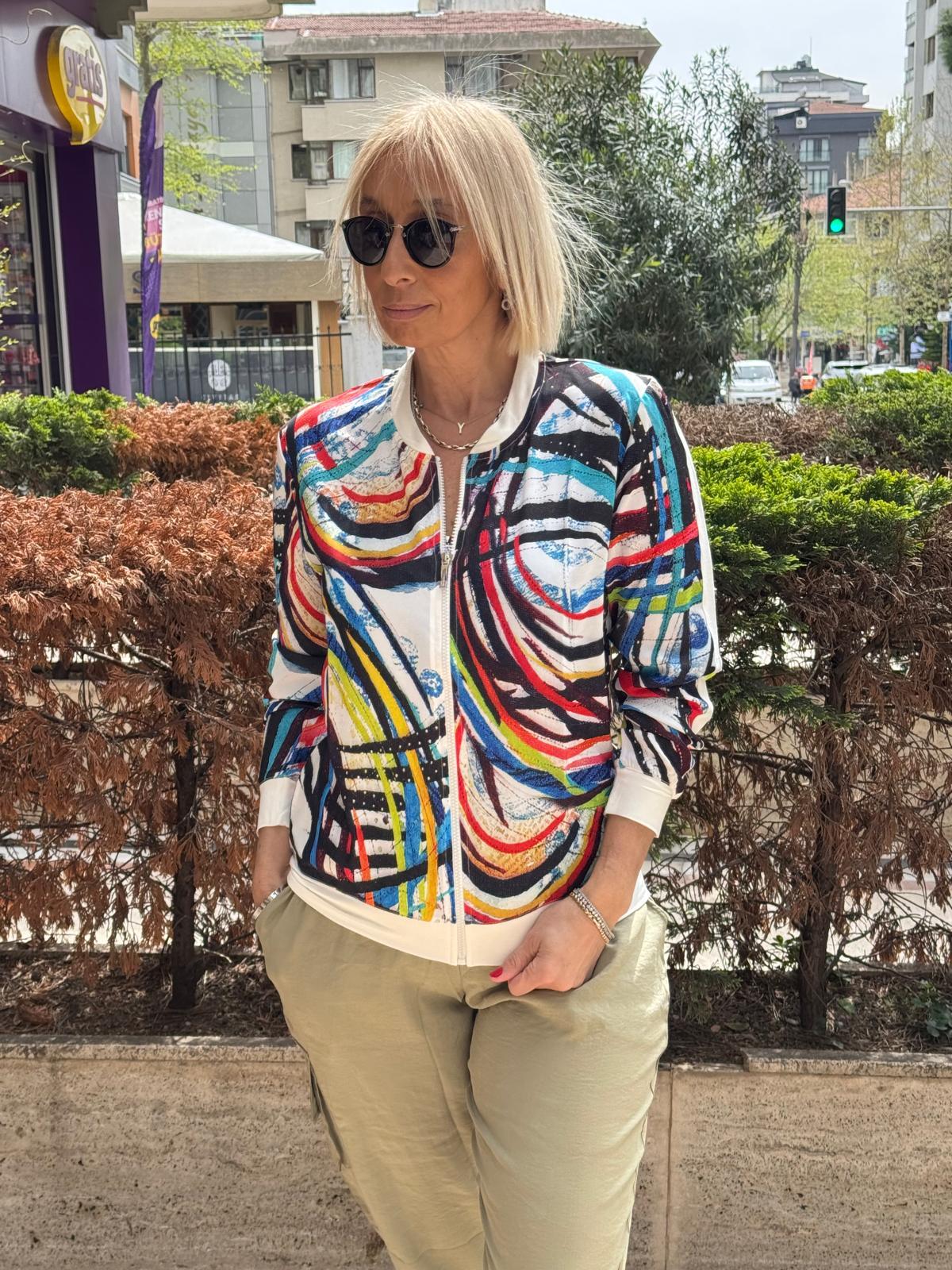 Fermuarlı Bomber Mont