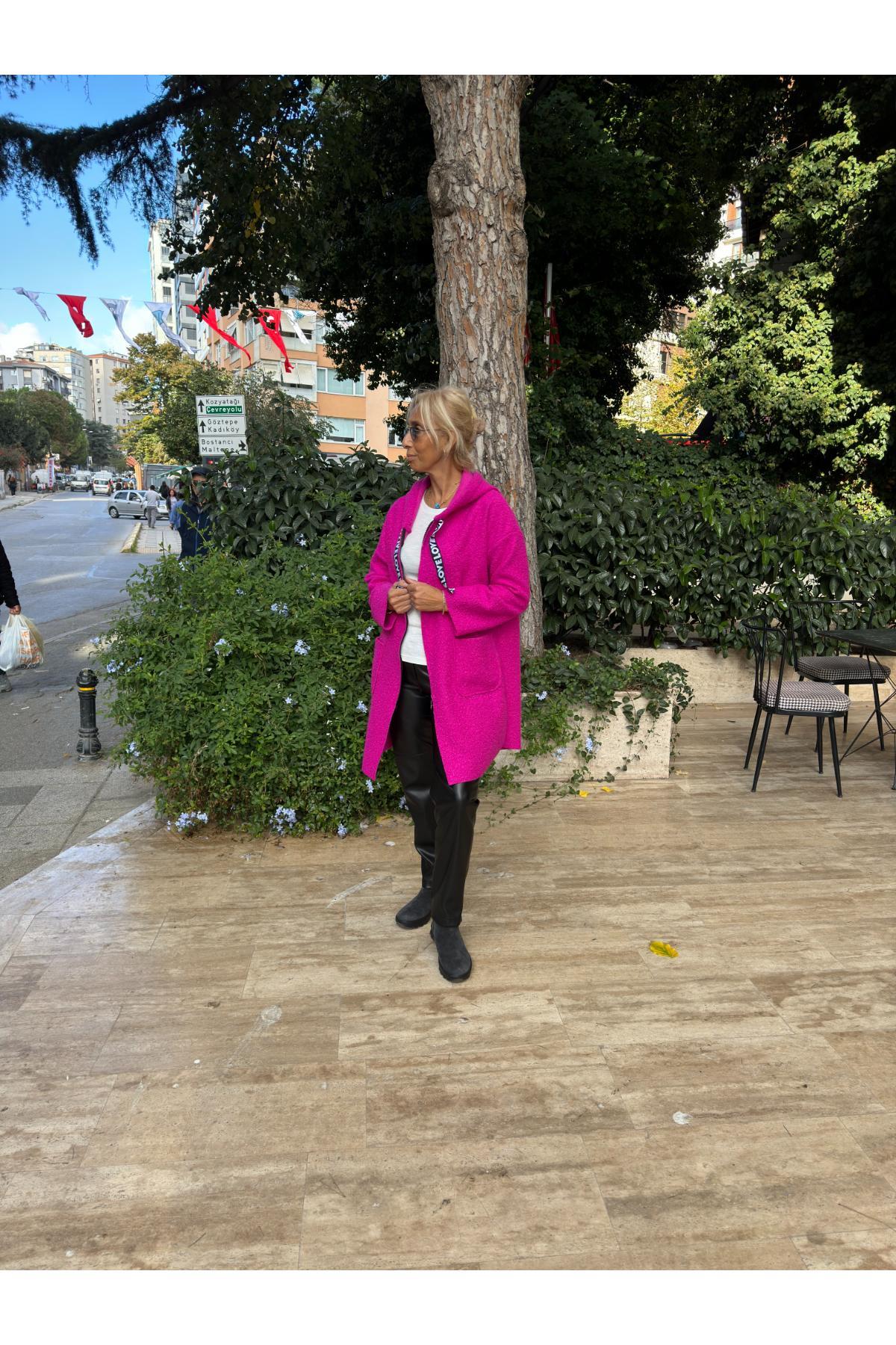 Kapşonlu Buklet Kaban