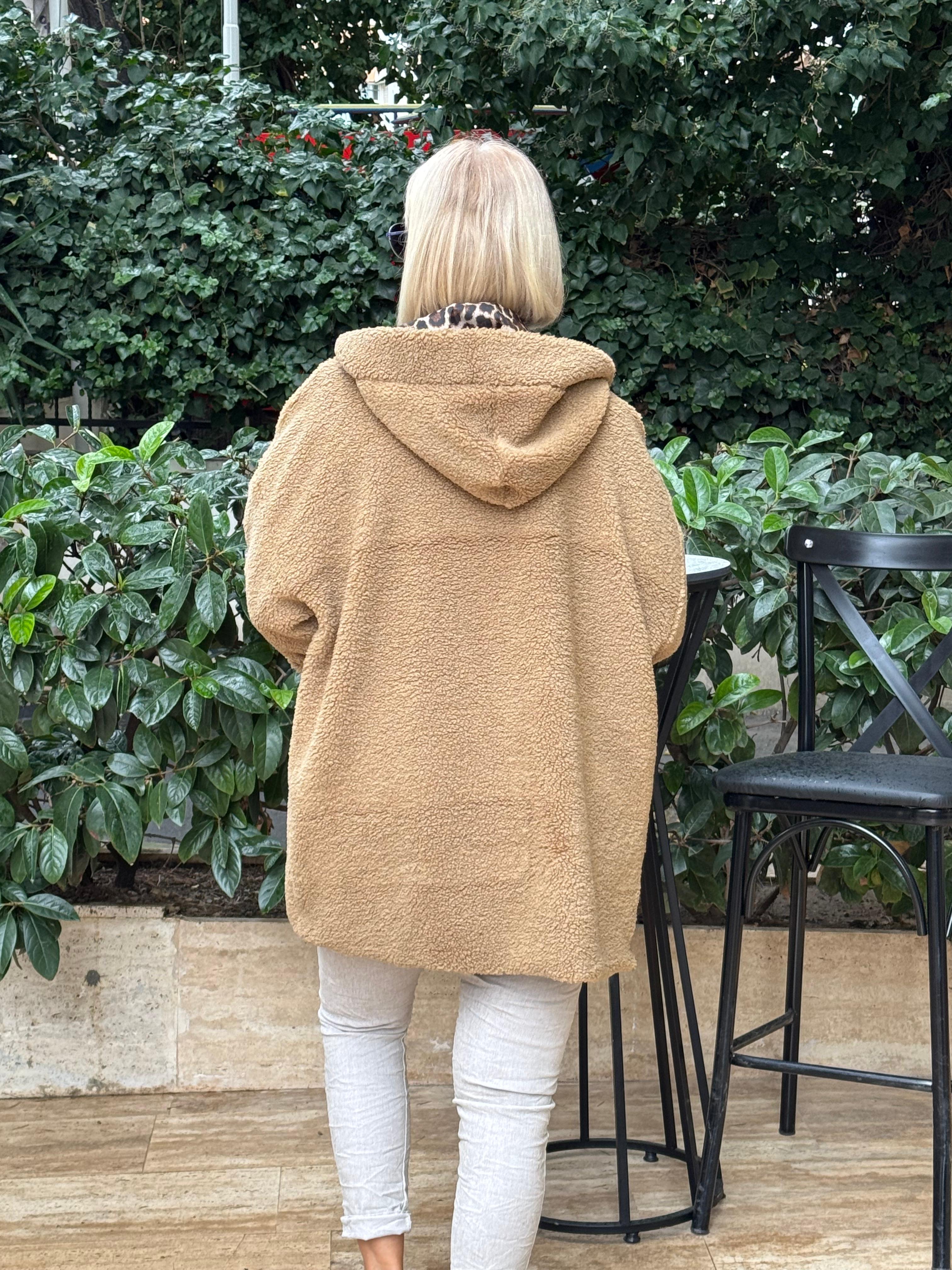 Leopar Astarlı Peluş Kaban