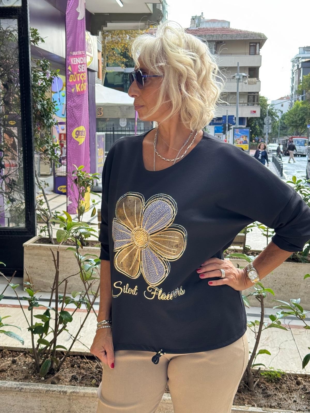 Papatya Desen Sweatshirt