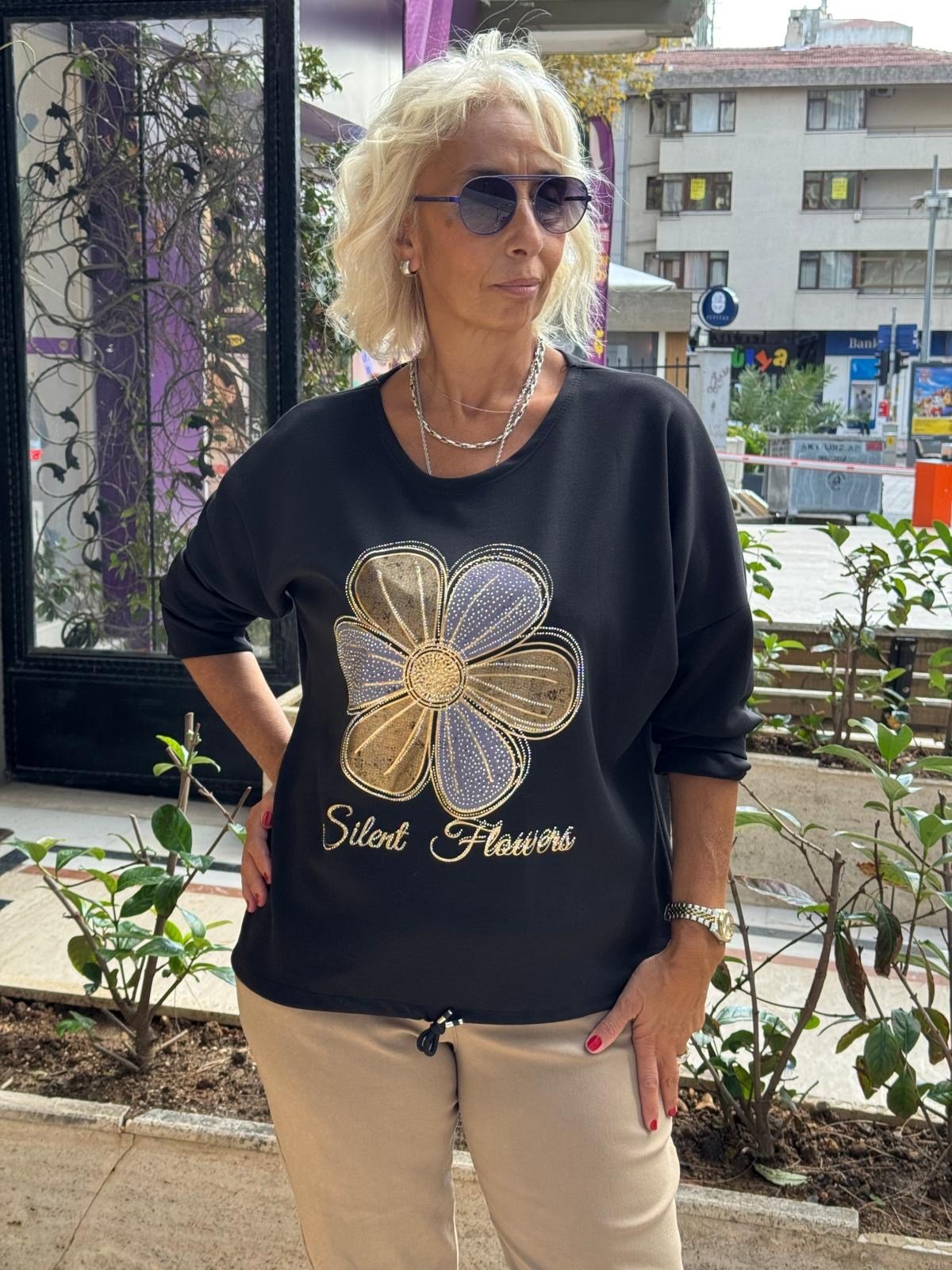 Papatya Desen Sweatshirt