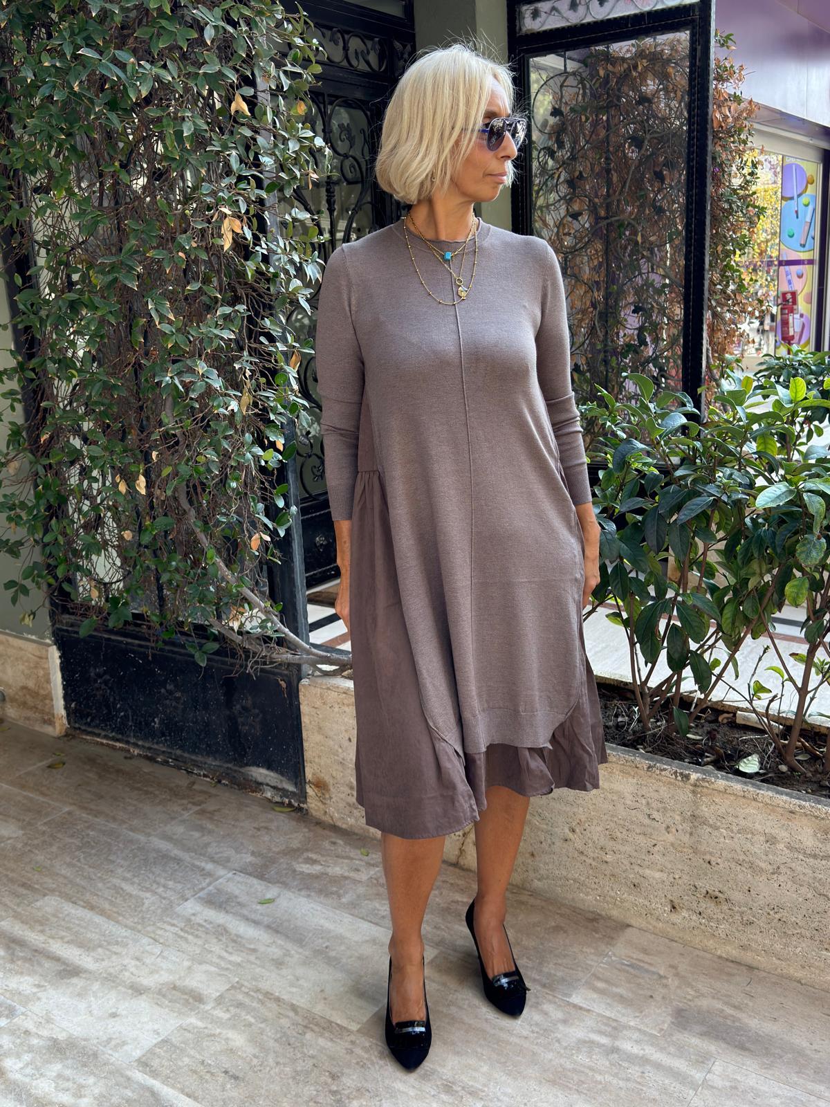 Triko Garnili Elbise
