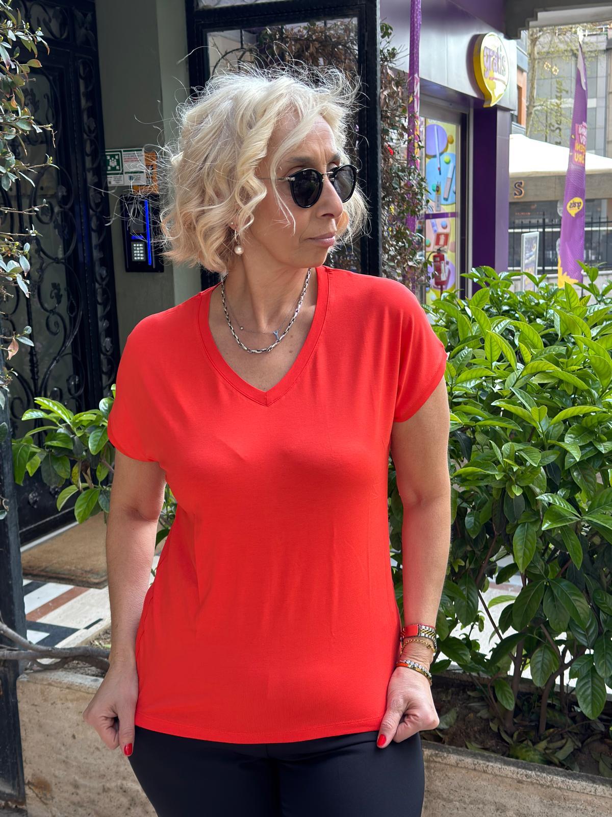 V Yaka Basic Tshırt