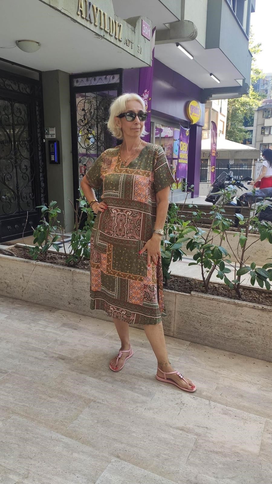 Viskon Pamuk Peçvörk Elbise