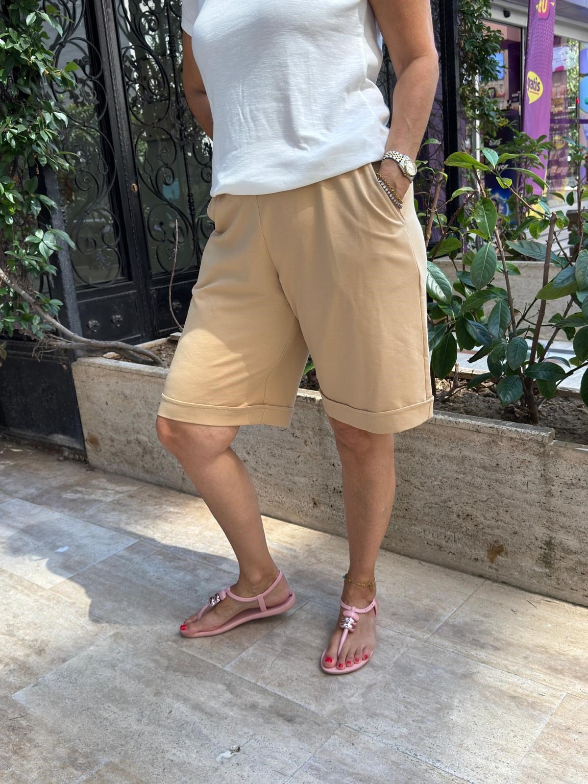 Viskon Pamuk Şort