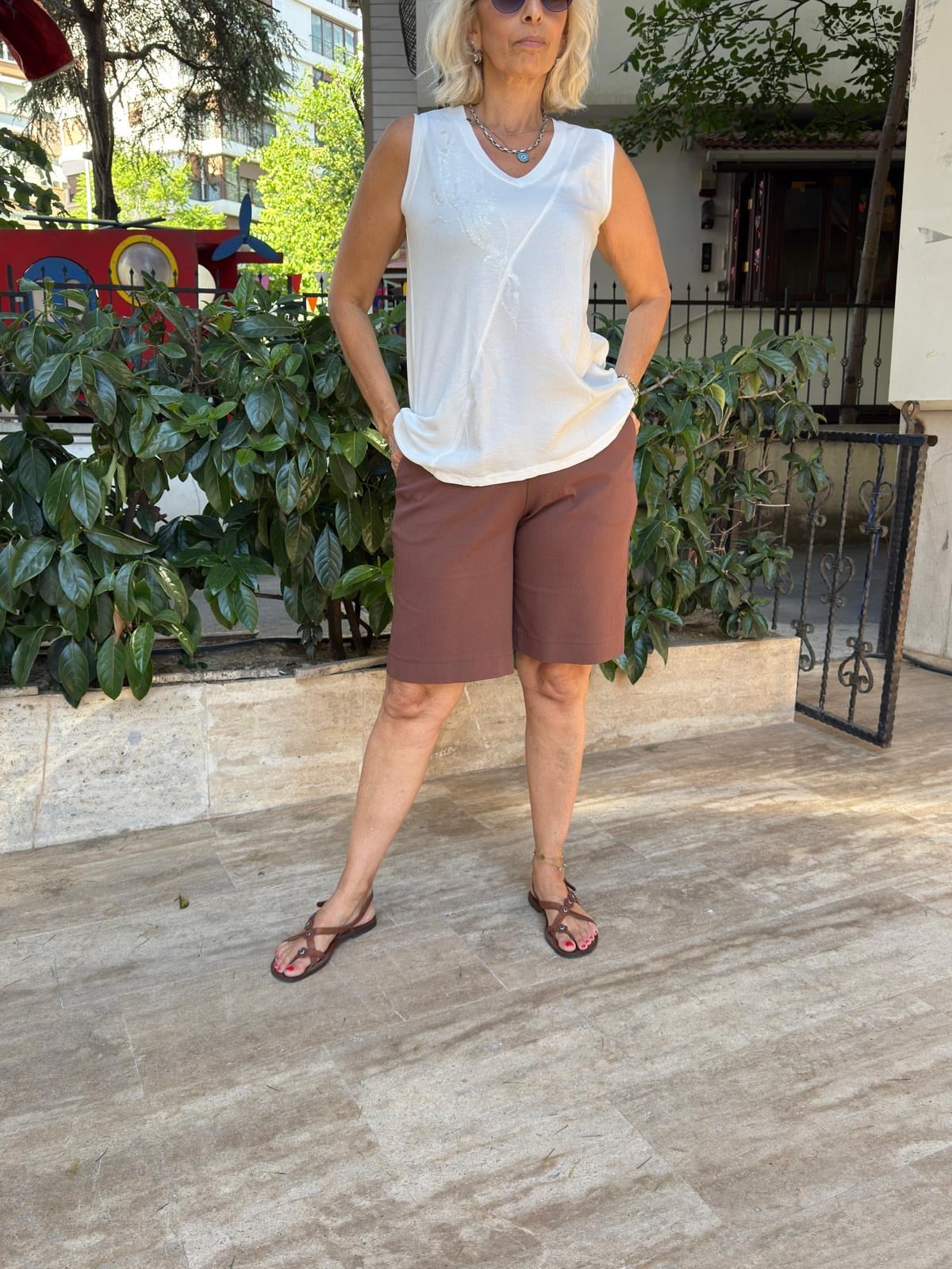 Viskon Pamuk Şort