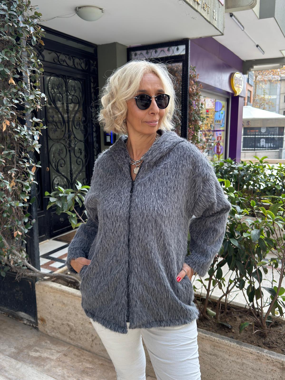Zara Kaşmir Kapşonlu Ceket