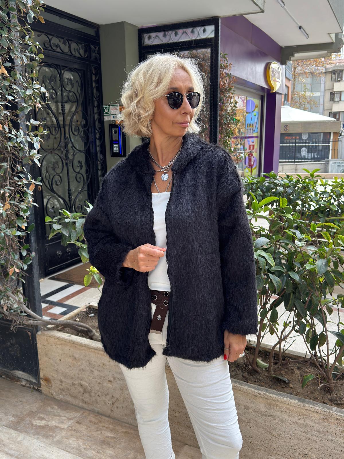 Zara Kaşmir Kapşonlu Ceket