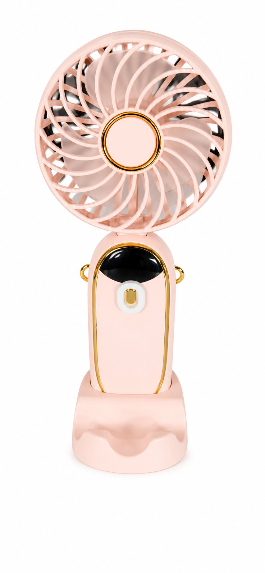 5 Kademeli Taşınabilir Mini Fan – Şarjlı, Sessiz USB Fan | Güçlü Hava Akışı, Uzun Kullanım Süresi (PEMBE)
