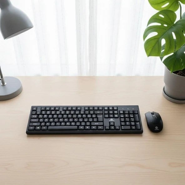 AI Destekli Kablosuz Klavye Mouse Seti – Çift Bağlantı, Multi-Platform Uyumlu, Yüksek Performans