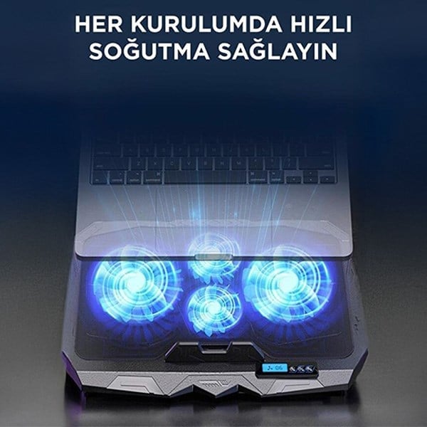 Ayarlanabilir Laptop Soğutucu Fan | Dizüstü Bilgisayar Isınmasını Azaltan Notebook Standı