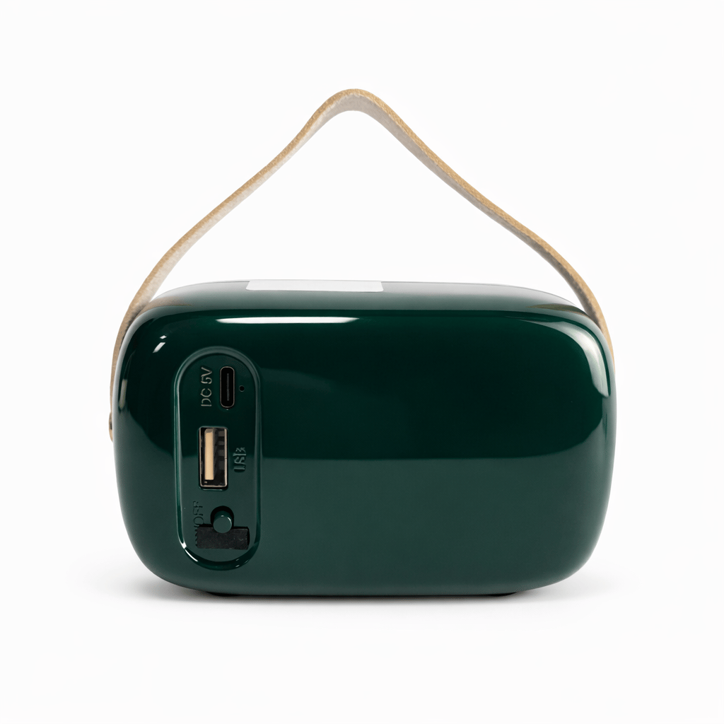 Ferro GTS-1959 Retro Bluetooth Hoparlör – Askılı Tasarım, USB & TF Kart Destekli, Taşınabilir Mini Ses Sistemi Yeşil