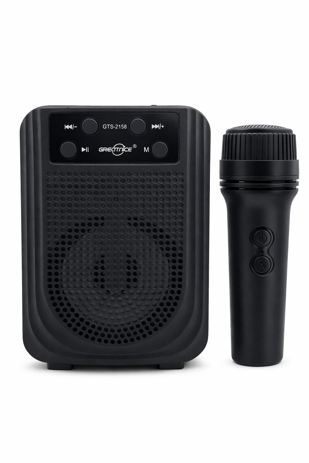 Ferro GTS-2158 Mikrofonlu Bluetooth Hoparlör LED Işıklı Taşınabilir Karaoke Speaker Siyah