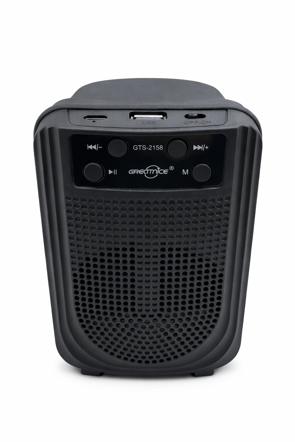 Ferro GTS-2158 Mikrofonlu Bluetooth Hoparlör LED Işıklı Taşınabilir Karaoke Speaker Siyah