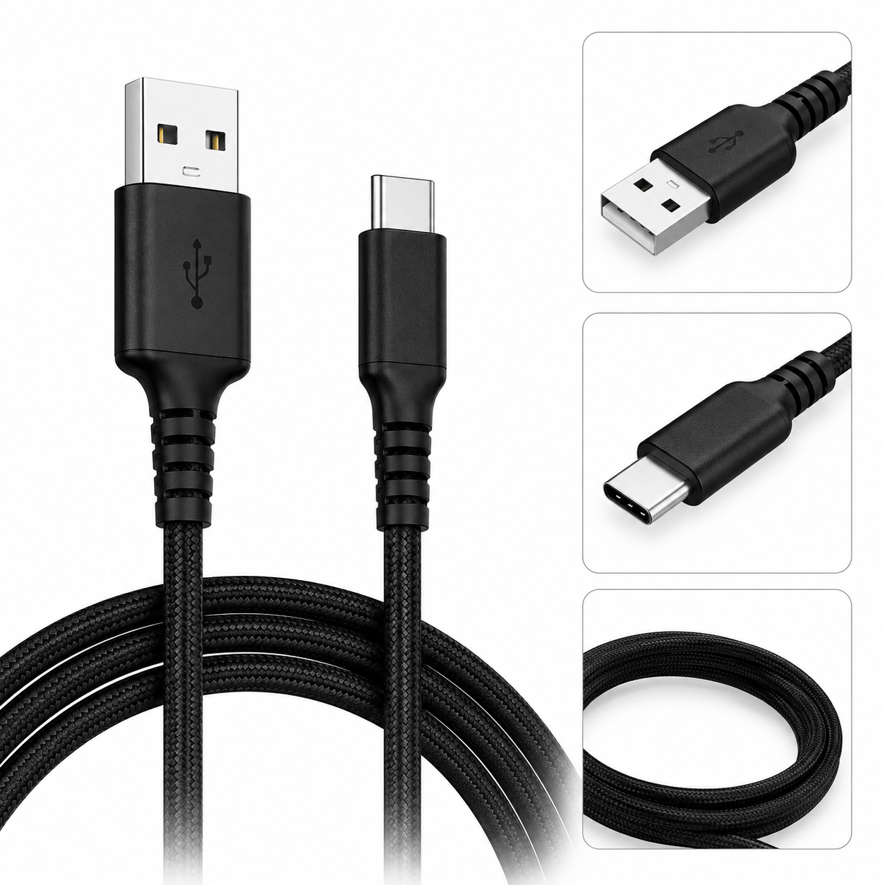 FERRO Reshurk RE-053 Usb-c & Type-c Ledli 1000cm 3A Hızlı Data - Şarj Hasır Kablo