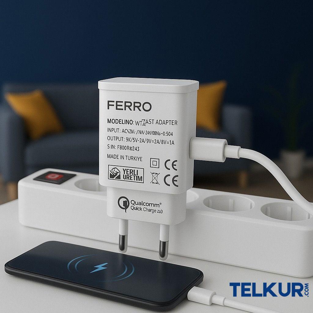FERRO W13 Qualcom 3.0A USB Hızlı Şarj Adaptörü 