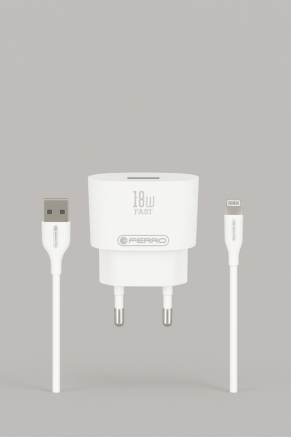FERRO W22 Qualcom 3.0 Amper Usb Çıkışlı Lıghtıng 18W Şarş Seti
