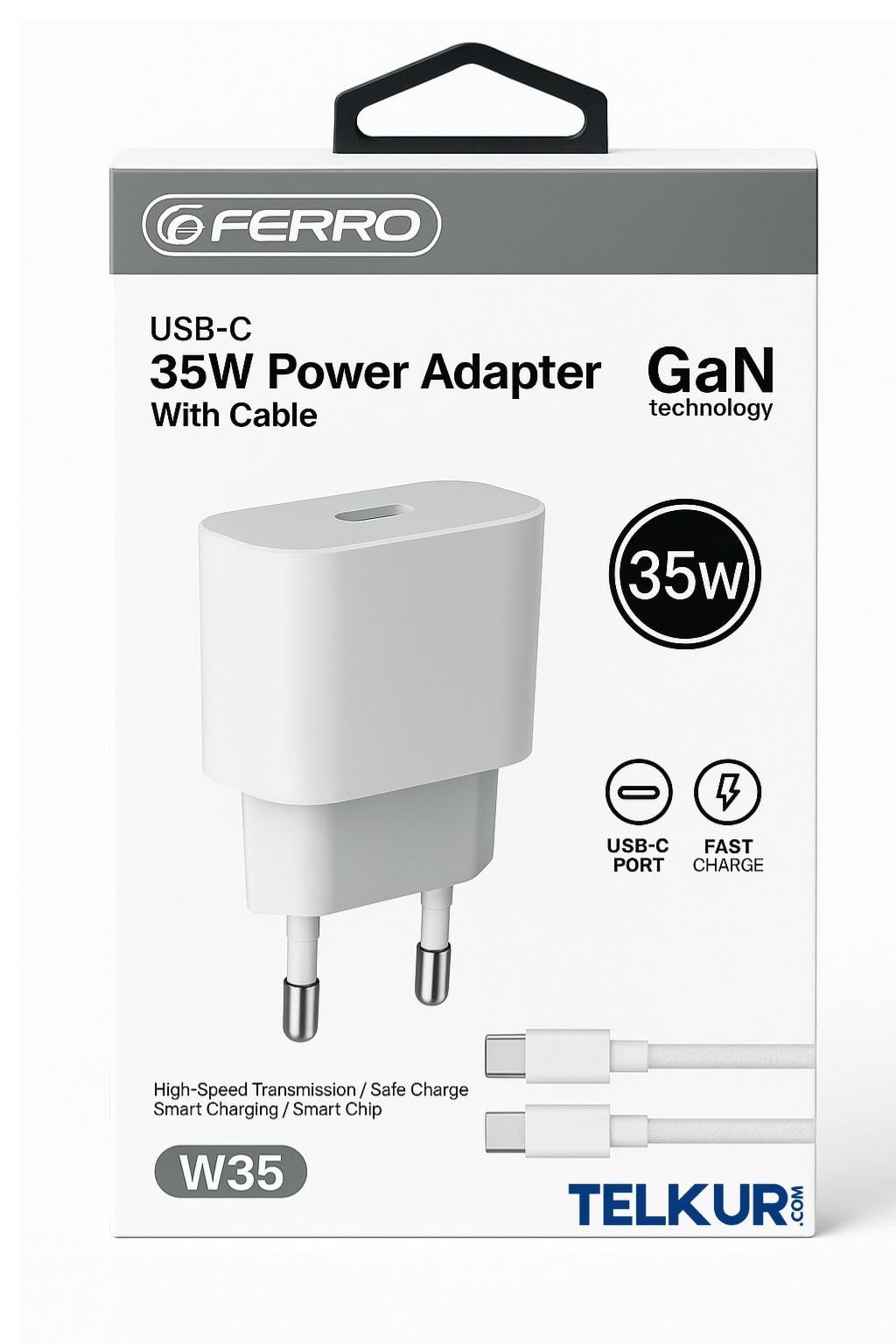 FERRO W35 USB-C 35W  Şarj Seti 