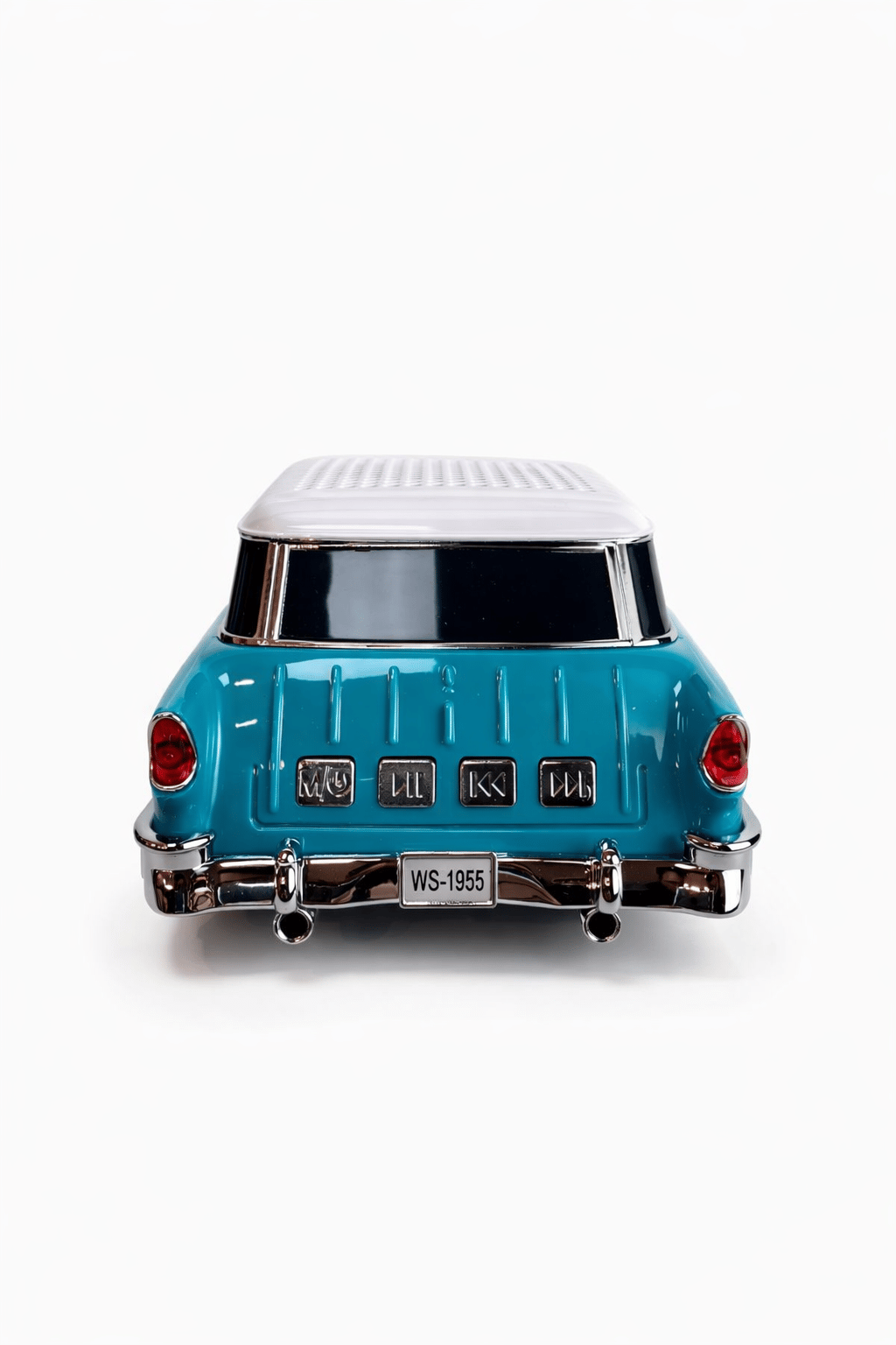 Ferro WS-1955 Nostaljik Araba Görünümlü Bluetooth,Hafıza Kartı,Usb Bellek,Aux Ve Radyo Destekli Hoparlör Turkuaz 