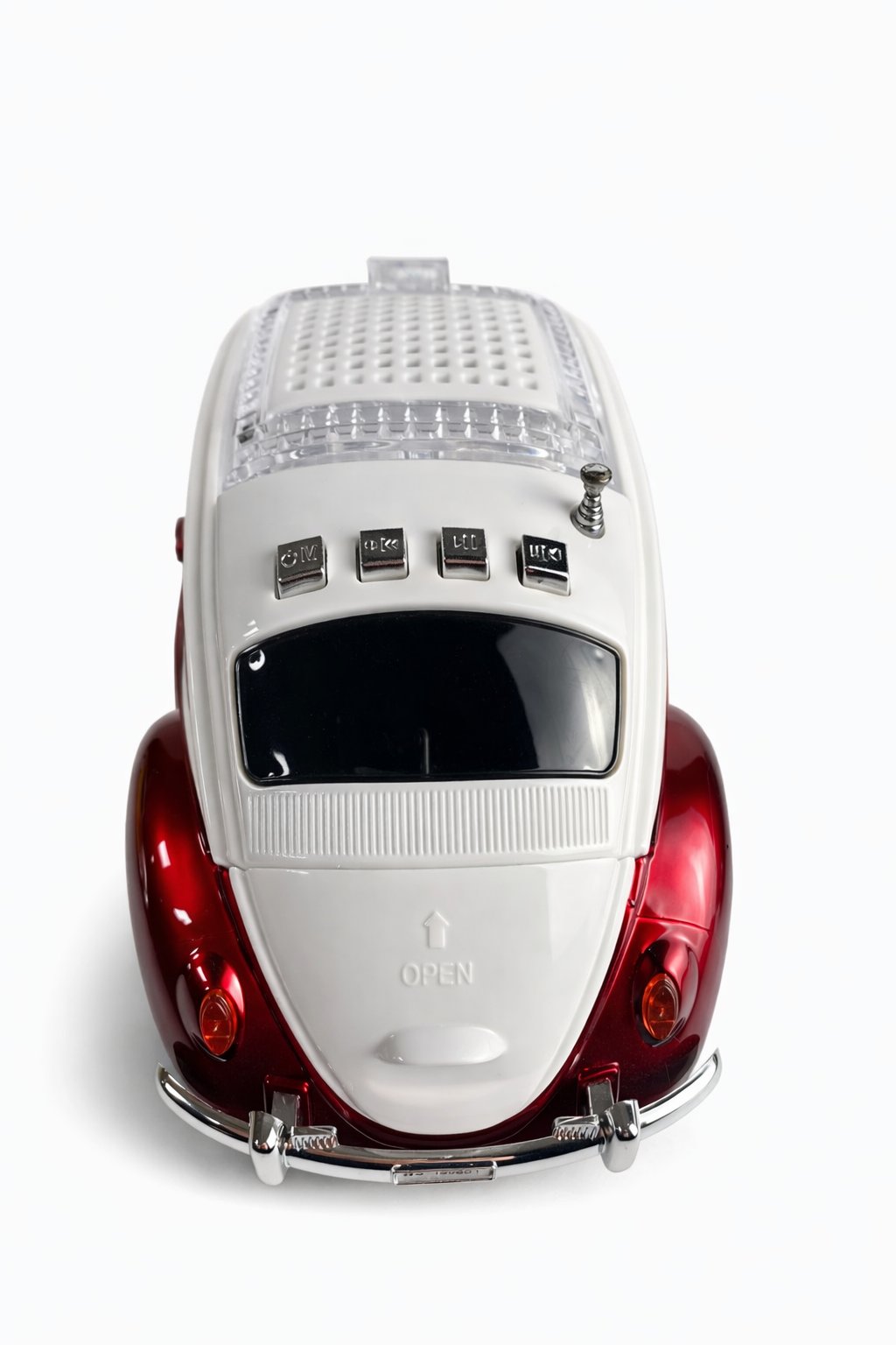 Ferro WS-1958BT Nostaljik Araba Görünümlü LED Işıklı Bluetooth,Hafıza Kartı,Usb Bellek,Aux Ve Radyo Destekli Hoparlör Kırmızı