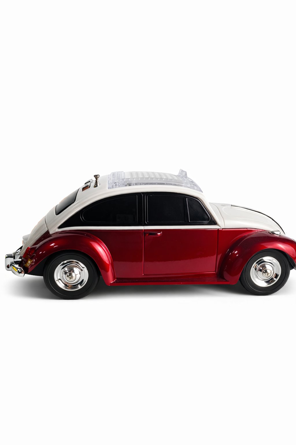 Ferro WS-1958BT Nostaljik Araba Görünümlü LED Işıklı Bluetooth,Hafıza Kartı,Usb Bellek,Aux Ve Radyo Destekli Hoparlör Kırmızı