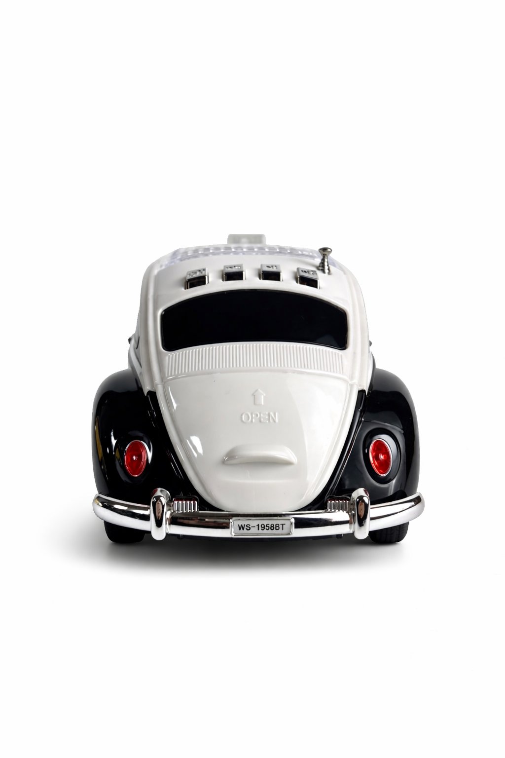 Ferro WS-1958BT Nostaljik Araba Görünümlü LED Işıklı Bluetooth,Hafıza Kartı,Usb Bellek,Aux Ve Radyo Destekli Hoparlör Siyah