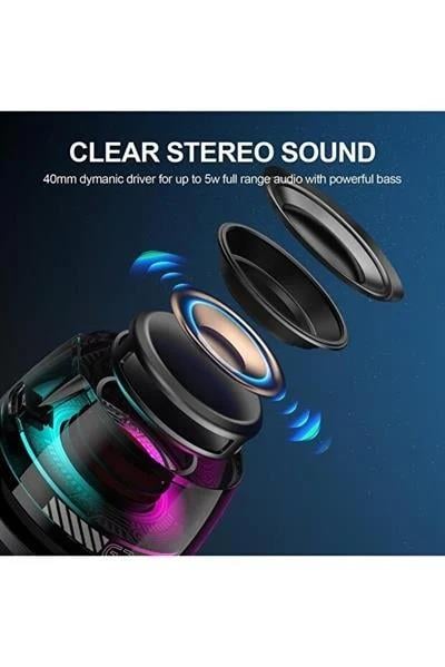 G200 Cepini Mıknatıslı Bluetooth Speaker  iPhone android Telefon standı  5W Mini RGB Siyah