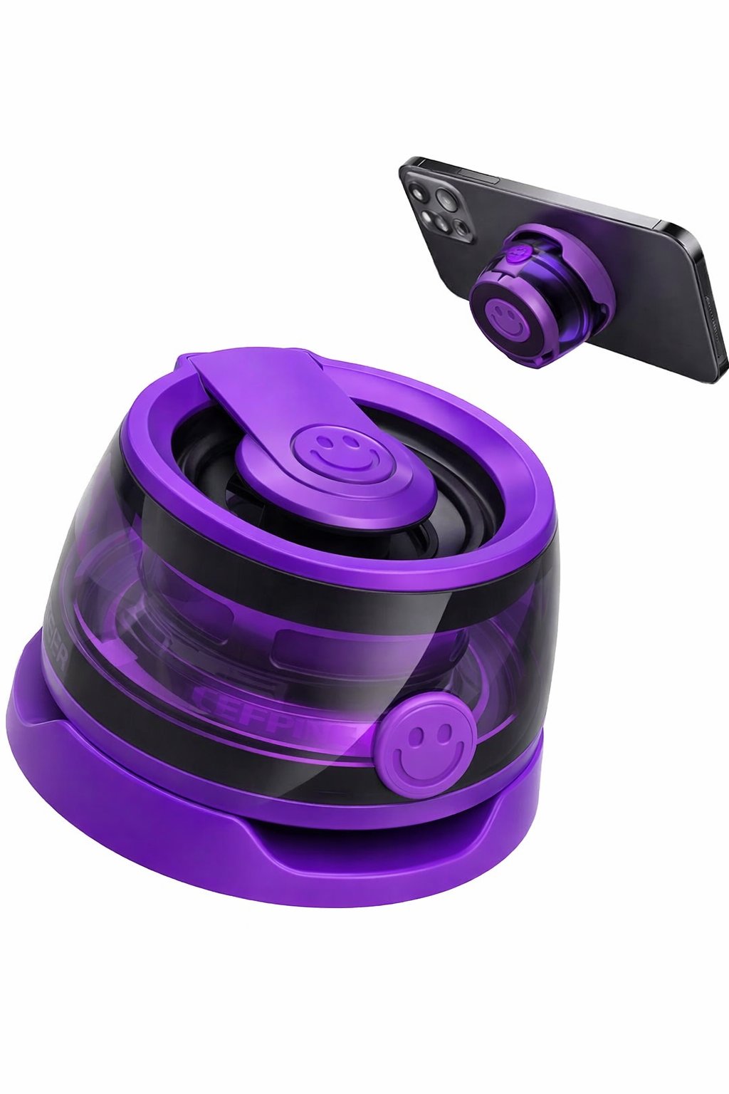 G200 Cepini Mıknatıslı Bluetooth Speaker  iPhone android Telefon standı  5W Mini RGB Mor