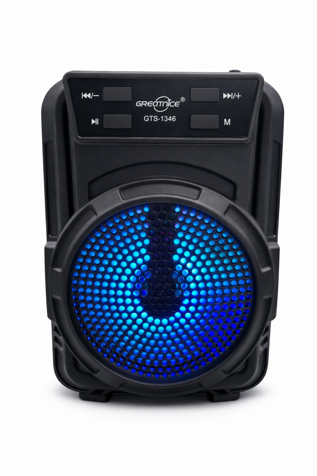 GTS-1346 LED Işıklı Mikrofonlu Bluetooth Hoparlör Siyah