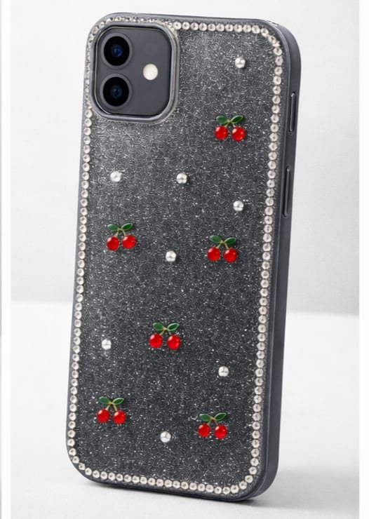 İPhone 12-12 Pro Uyumlu Simli Desenli Kılıf