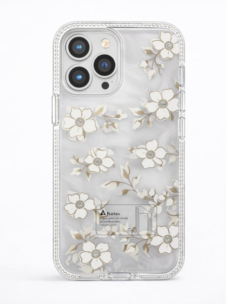 İPhone 16 Pro Max Uyumlu Çiçek Desenli Kılıf
