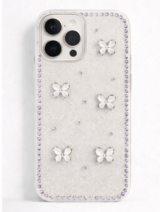 İPhone 16 Pro Uyumlu Simli Desenli Kılıf
