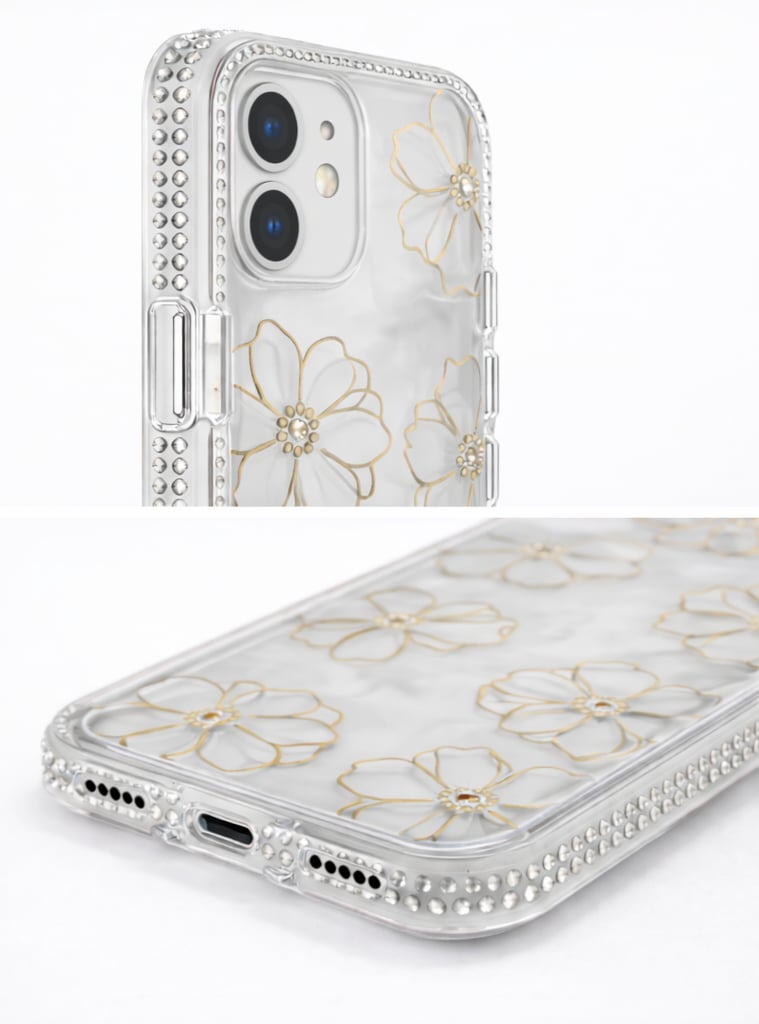 İPhone 16 Uyumlu Çiçek Desenli Kılıf