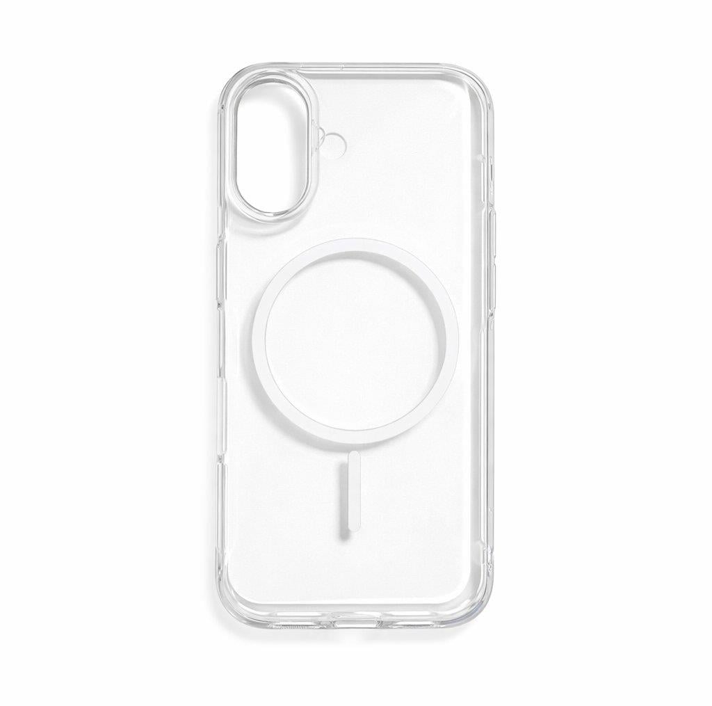 İPhone 16 Uyumlu Magsafei Renkli Sert Mika Kılıf Beyaz