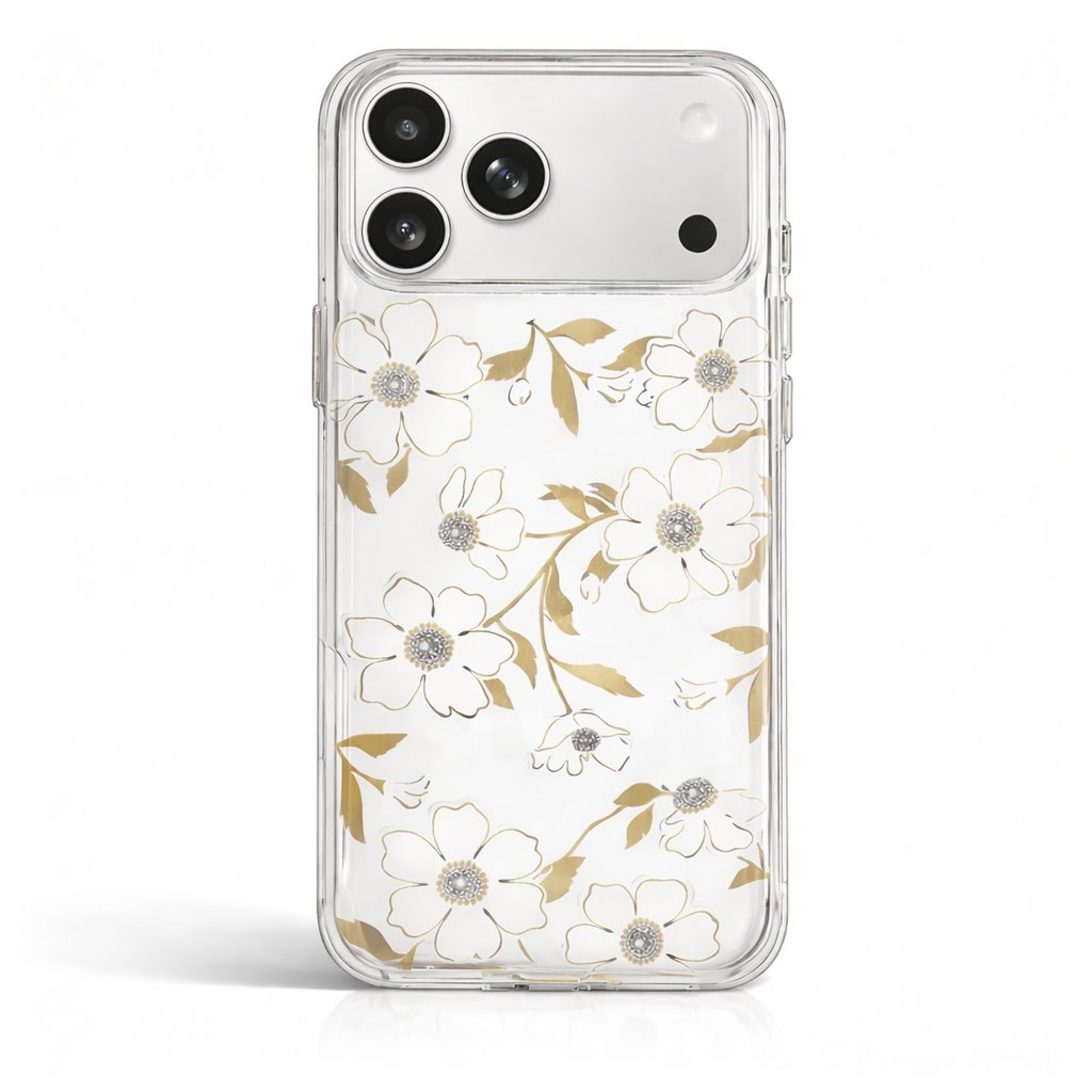 İPhone 17 Pro Max Uyumlu Çiçek Desenli Kılıf