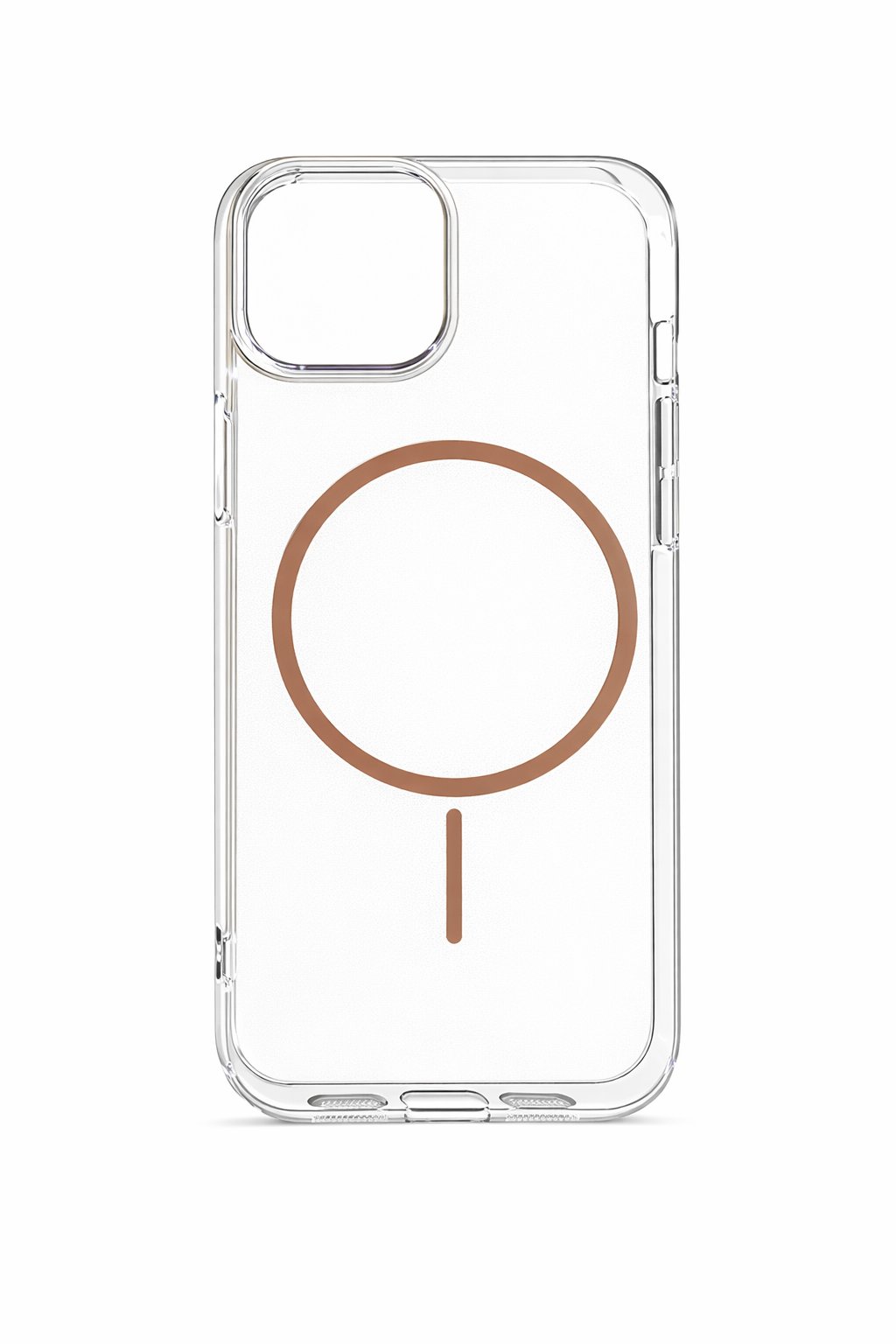 İPhone 17 Pro Max Uyumlu Magsafei Renkli Sert Mika Kılıf Kahve Rengi