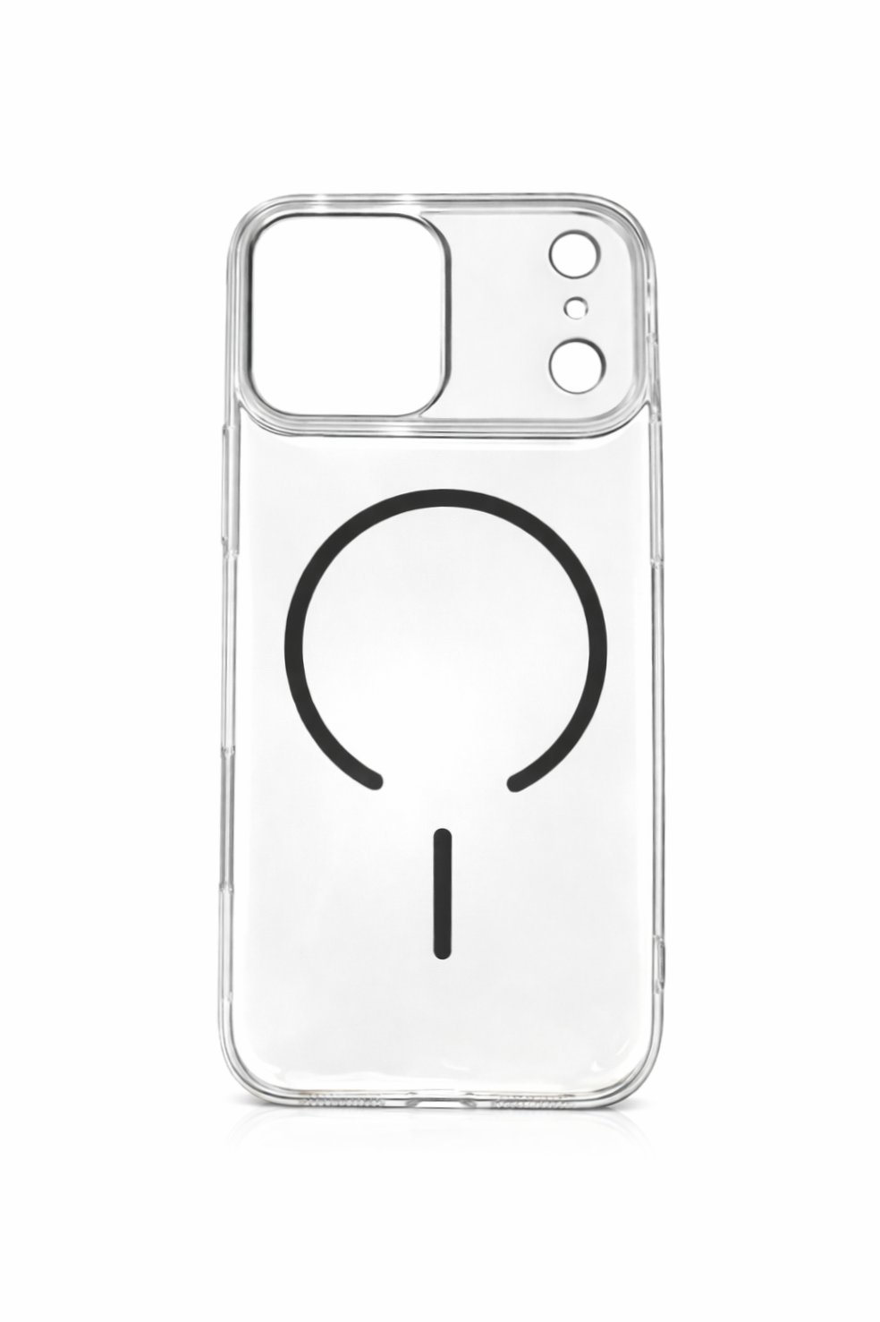 İPhone 17 Pro Max Uyumlu Magsafei Renkli Sert Mika Kılıf Siyah