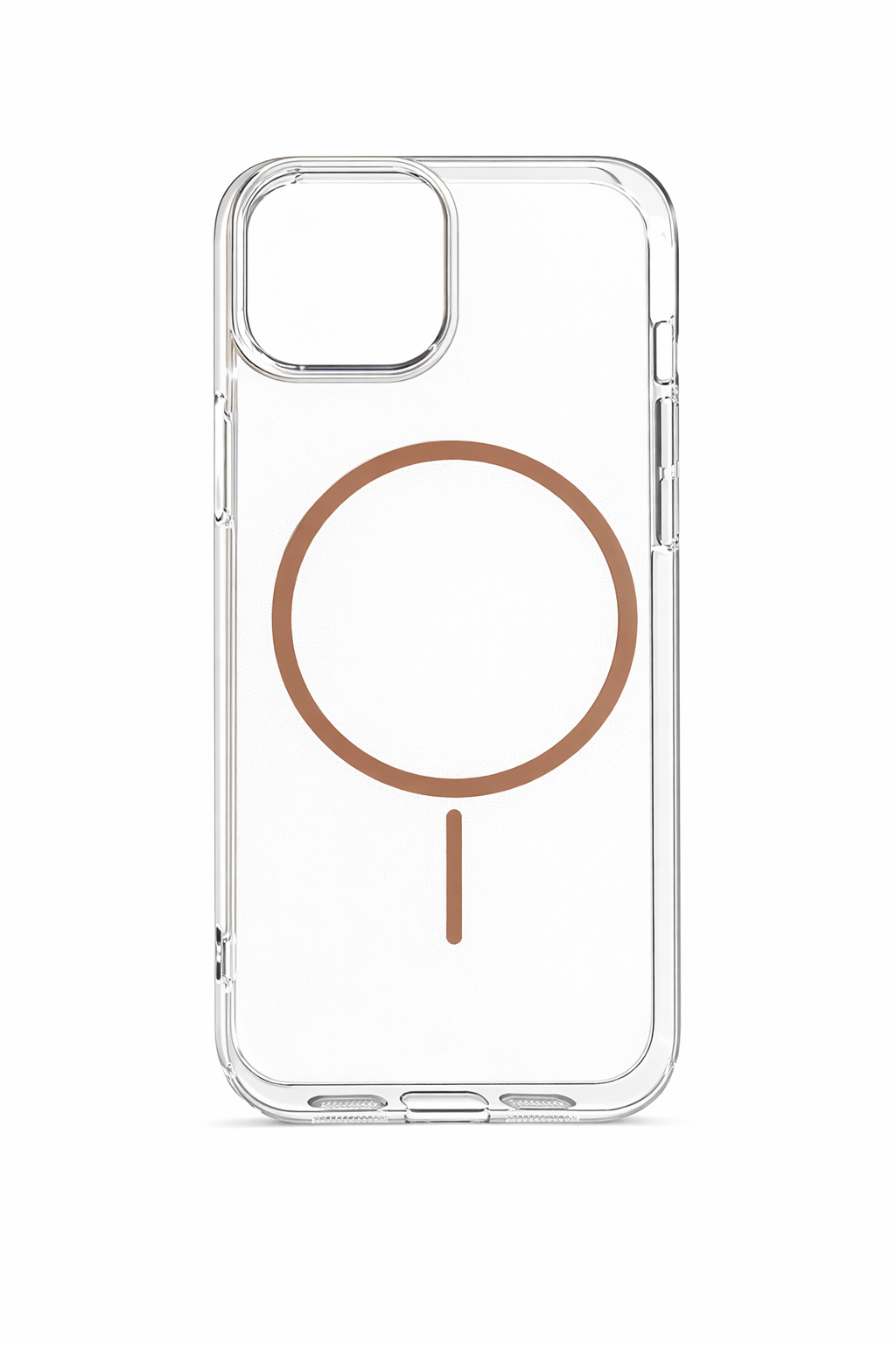 İPhone 17 Pro Uyumlu Magsafei Renkli Sert Mika Kılıf Kahve Rengi