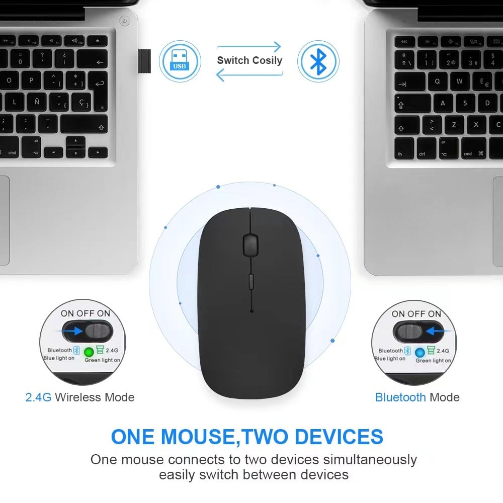 Kablosuz Sessiz Mouse – Ergonomik Wireless Mouse
