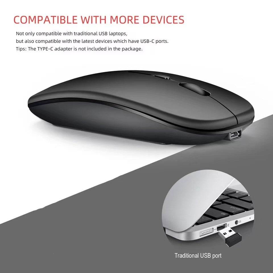 Kablosuz Sessiz Mouse – Ergonomik Wireless Mouse