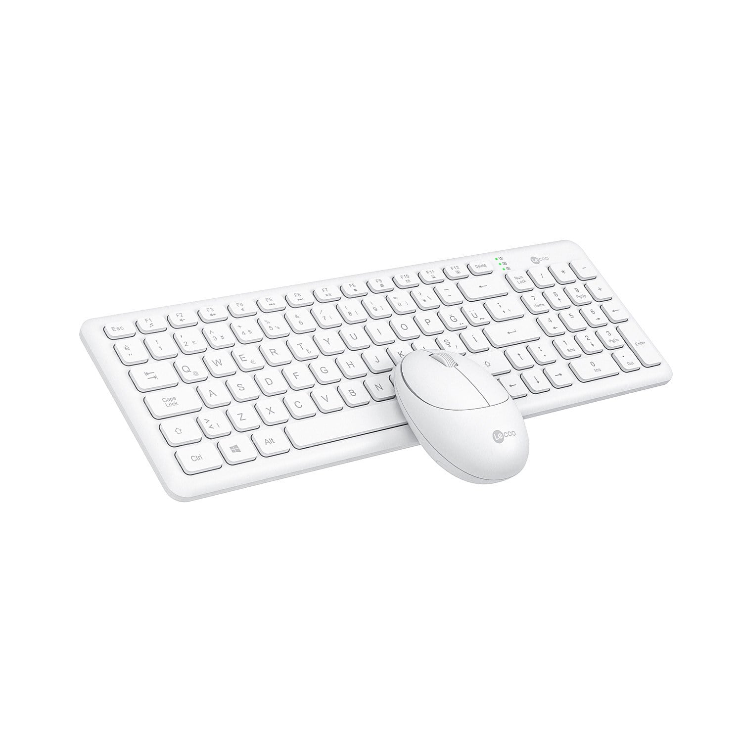 Kablosuz Türkçe Q Klavye Mouse Set – 2.4GHz USB, Sessiz Tuşlar, Ofis & Ev Kullanımı İçin Ergonomik Siyah  (Lecoo KW204 )