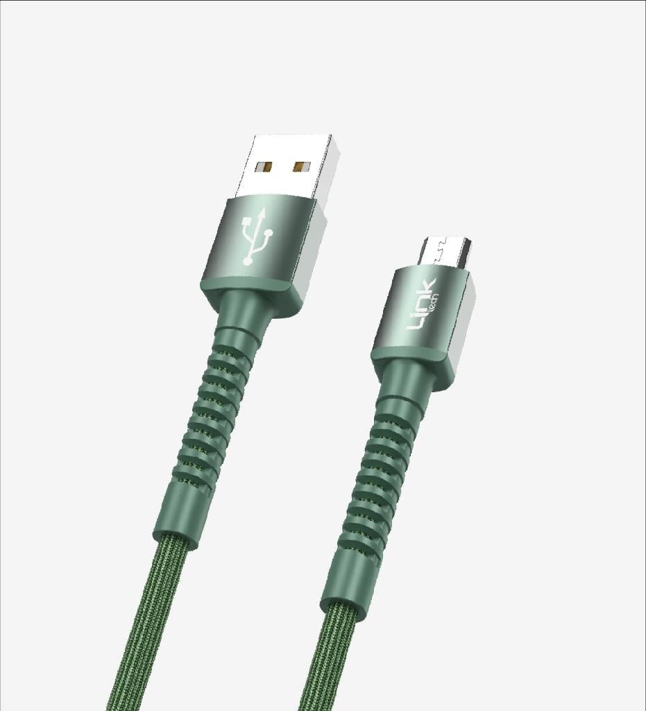 LinkTech K551 Safe & Fast 1m Örgülü Metal Başlı Micro USB Şarj Kablosu