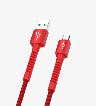 LinkTech K551 Safe & Fast 1m Örgülü Metal Başlı Micro USB Şarj Kablosu