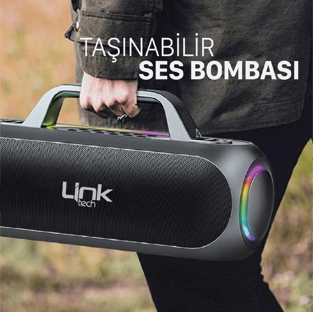 Linktech M420 Premium Extra Bass Çift Mikrofonlu Kablosuz Hoparlör