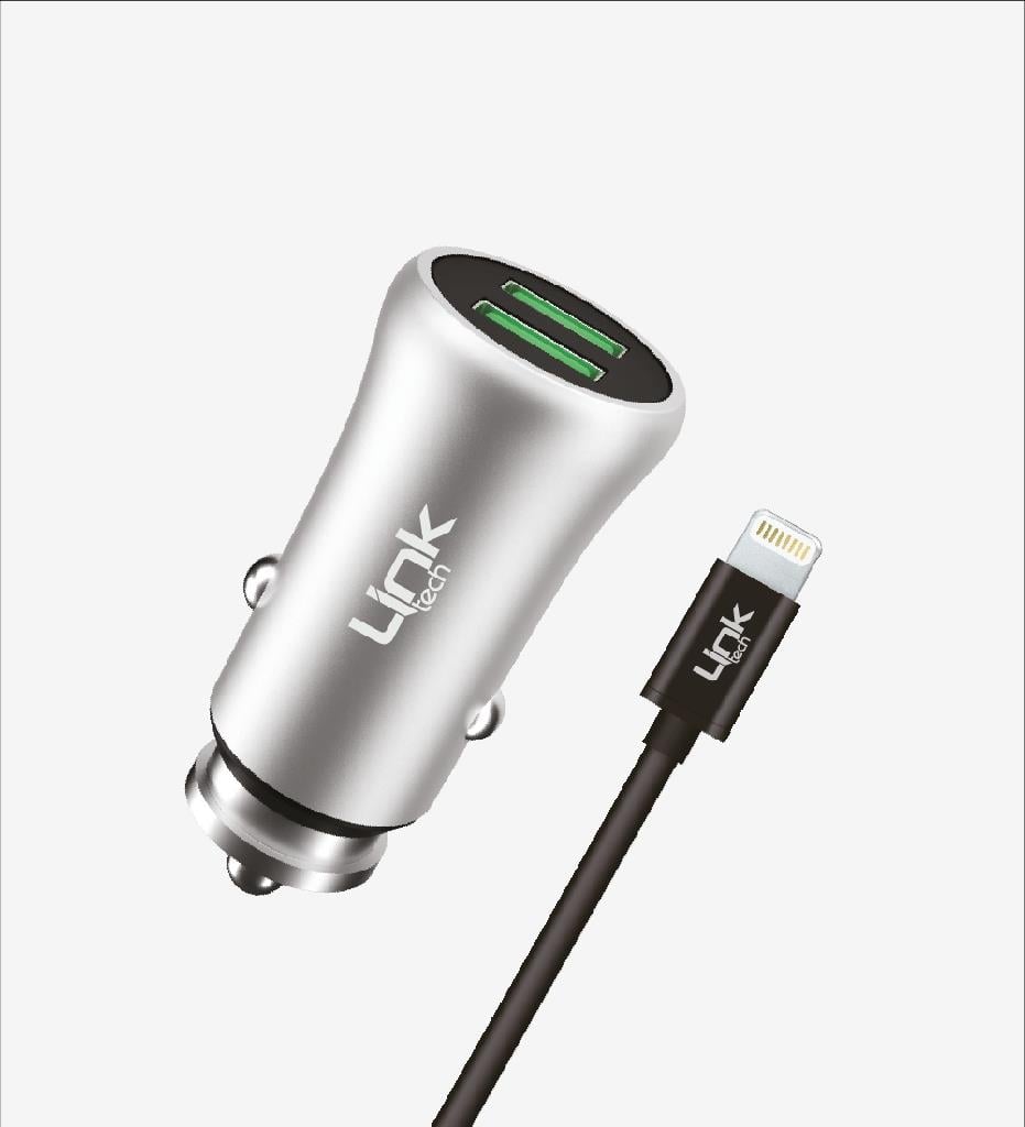 LinkTech M582 Metal Lightning USB Araç Şarj Aleti 