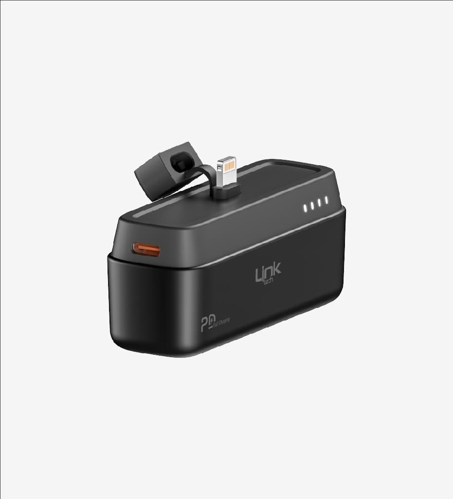 LinkTech ML05 Strong PD Hızlı Şarj Lightning Çıkışlı 5.000 mAh Mini Cep Powerbank Siyah 