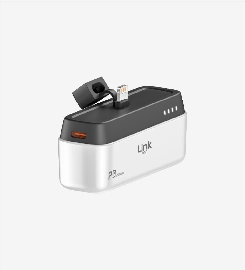 LinkTech ML05 Strong PD Hızlı Şarj Lightning Çıkışlı 5.000 mAh Mini Cep Powerbank Beyaz