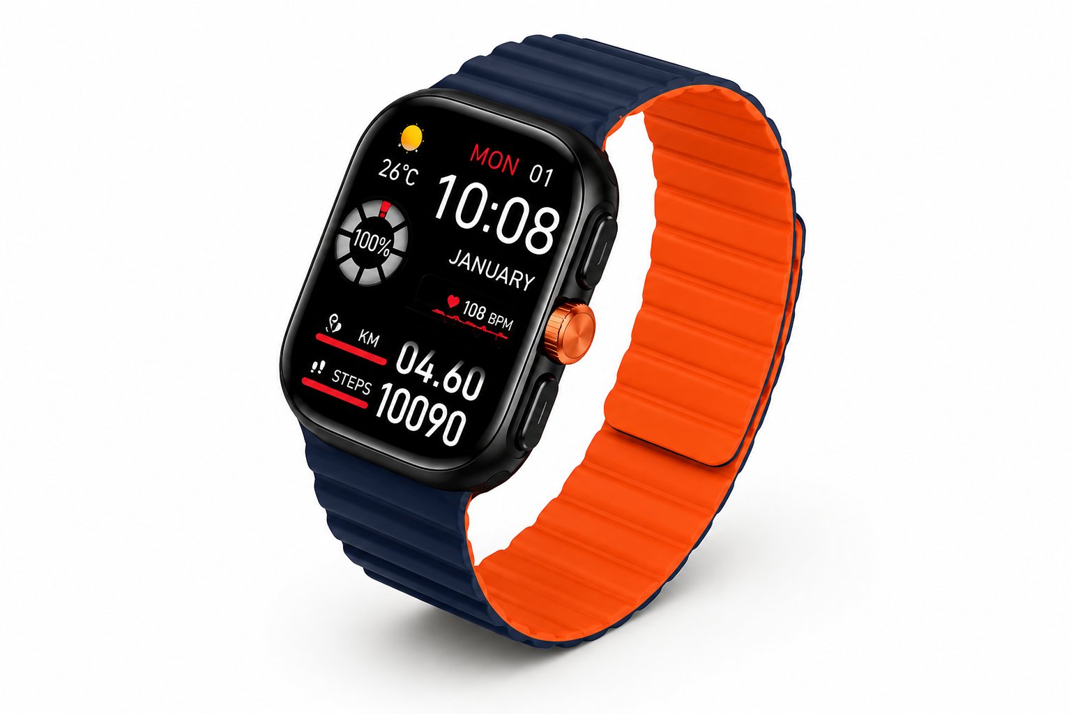 Linktech S105 Premium LT Watch 49mm Süper Amoled IP68 Suya Dayanıklı Akıllı Saat (GRİ)